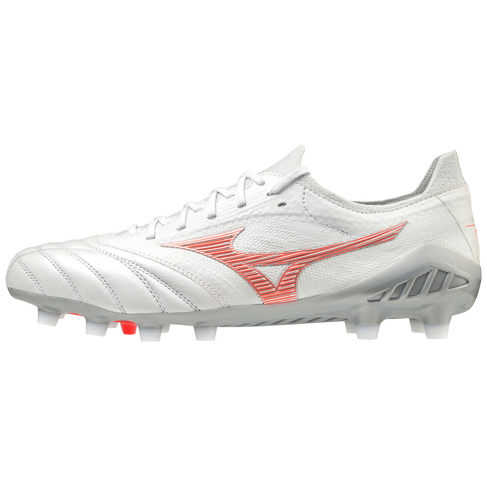 Tacos de Futbol Mizuno Morelia Neo 3 beta Japan Para Hombre Blancos/Coral 2513869-WJ